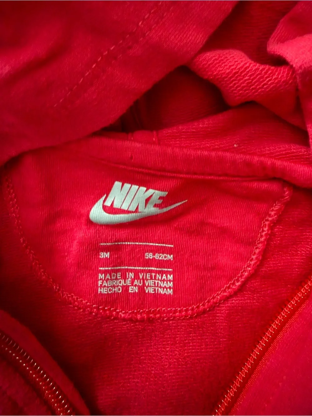 Nike Hot Pink Zip-Up Hooded Infant One-Piece